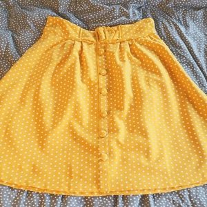 Polka dot midi skirt, size XL